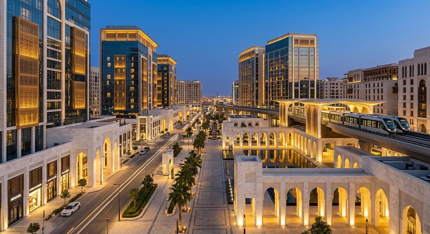 Modern commercial architecture and hospitality in Makkah and Madinah region